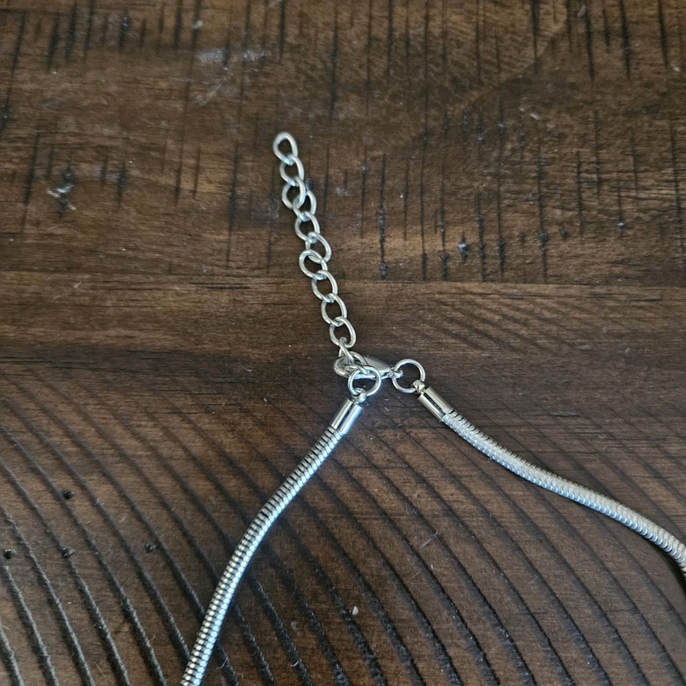 Silver Floral Pendant Necklace - Picture 10 of 13